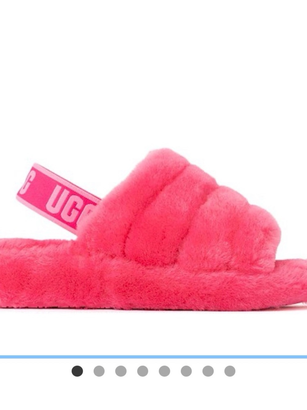 UGG Kids Fluff Slide - Hot Pink Faux Fur